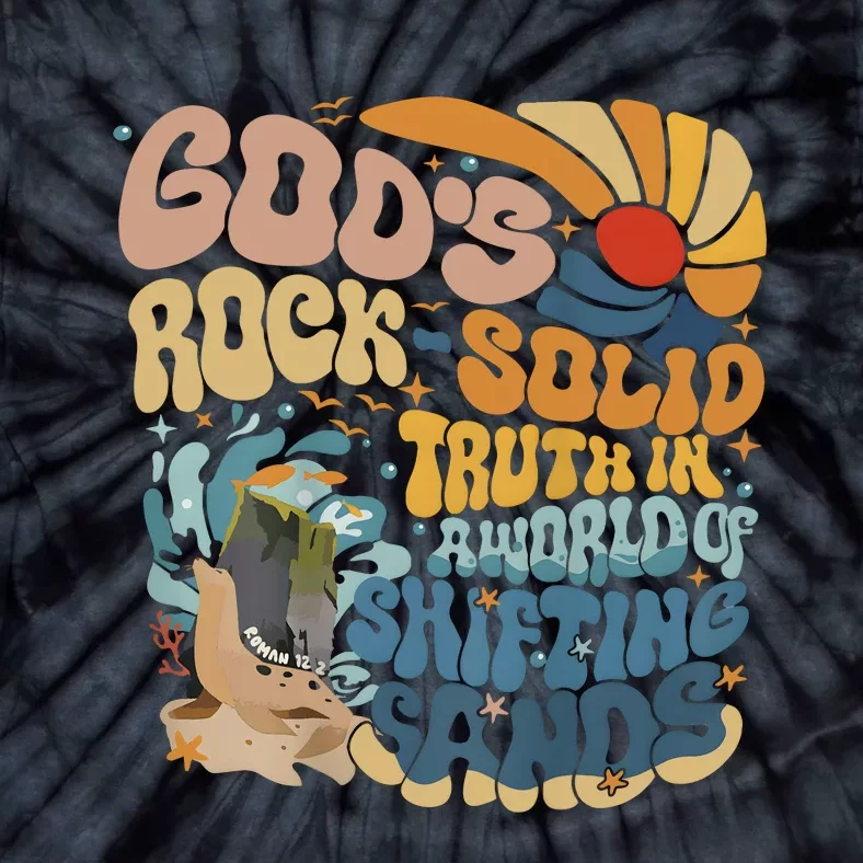 GodS Rocksolid Retro Beach Vbs 2024 Christian Tie-Dye T-Shirt