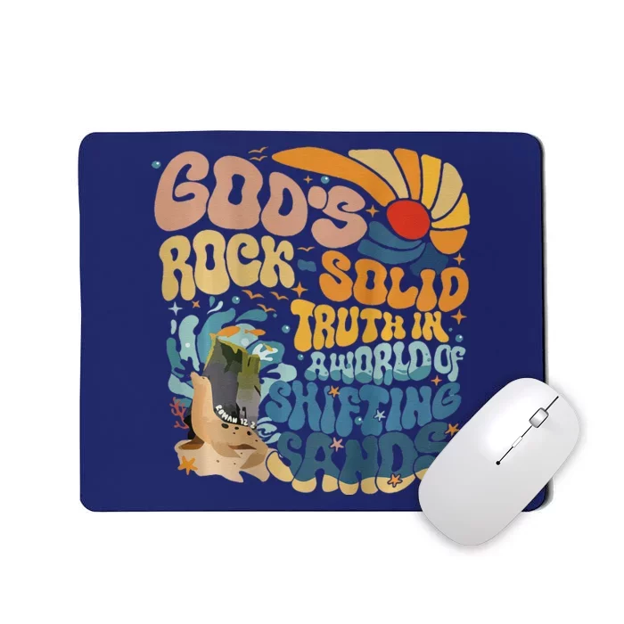 GodS Rocksolid Retro Breaker Rock Beach Vbs 2024 Christian Mousepad