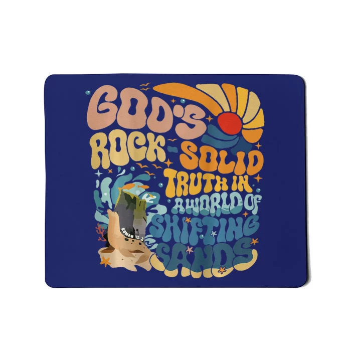 GodS Rocksolid Retro Breaker Rock Beach Vbs 2024 Christian Mousepad