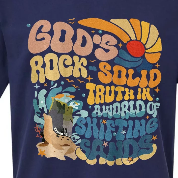 GodS Rocksolid Retro Breaker Rock Beach Vbs 2024 Christian Sueded Cloud Jersey T-Shirt