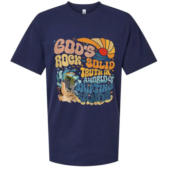 GodS Rocksolid Retro Breaker Rock Beach Vbs 2024 Christian Sueded Cloud Jersey T-Shirt