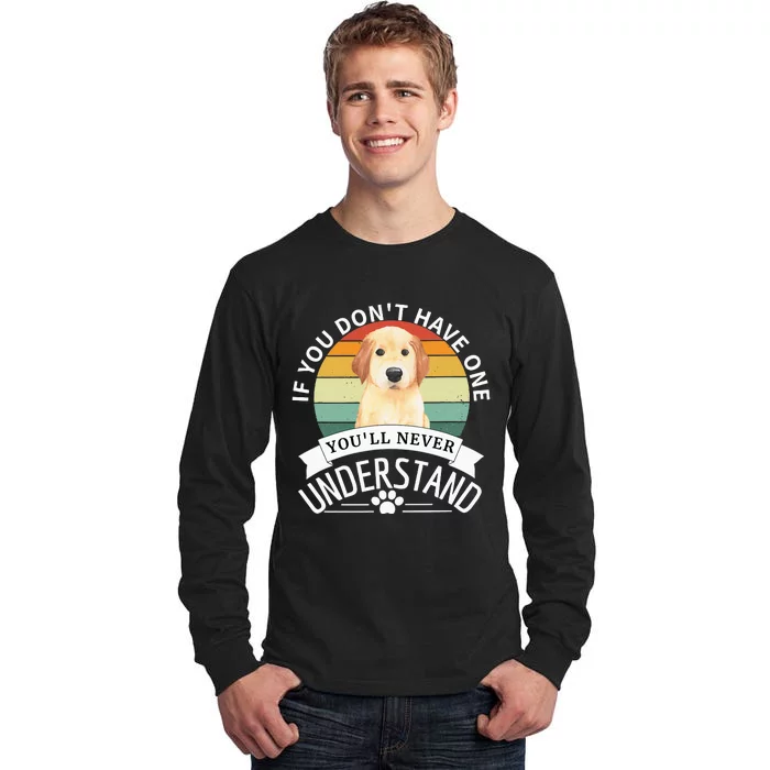 Golden Retriever Retro Vintage Dog Lovers Tall Long Sleeve T-Shirt