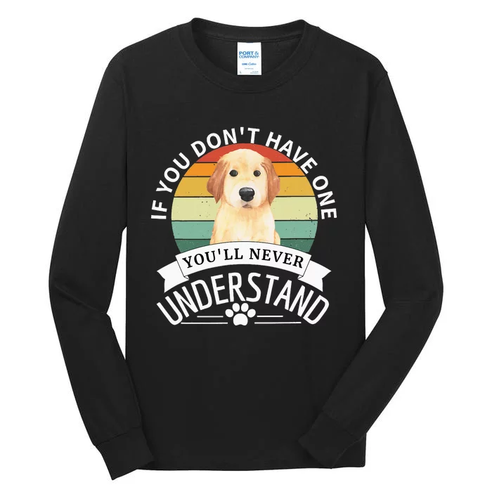 Golden Retriever Retro Vintage Dog Lovers Tall Long Sleeve T-Shirt