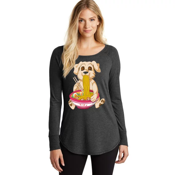 Golden Retriver Ramen Women's Perfect Tri Tunic Long Sleeve Shirt