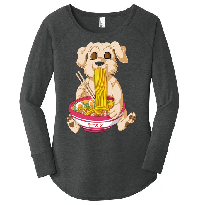 Golden Retriver Ramen Women's Perfect Tri Tunic Long Sleeve Shirt