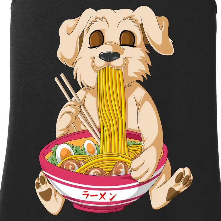 Golden Retriver Ramen Ladies Essential Tank