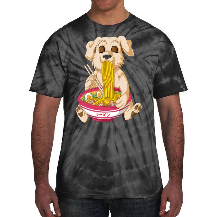 Golden Retriver Ramen Tie-Dye T-Shirt