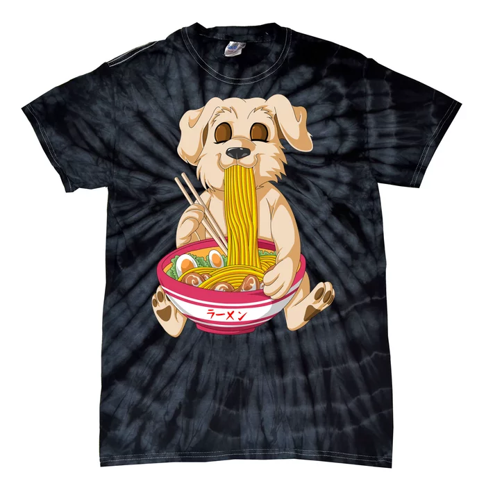 Golden Retriver Ramen Tie-Dye T-Shirt