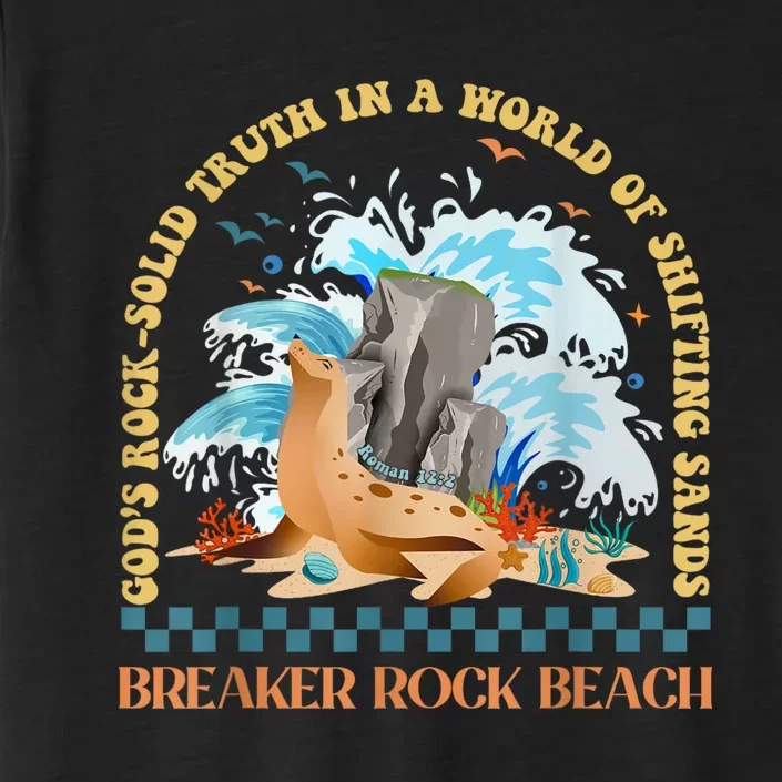 GodS Rocksolid Retro Breaker Rock Beach Vbs 2024 Christian ChromaSoft Performance T-Shirt