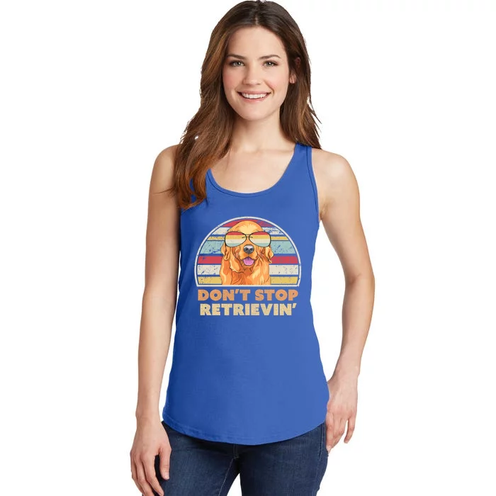 Golden Retriever Retro Dont Stop Retrievin Cool Gift Ladies Essential Tank