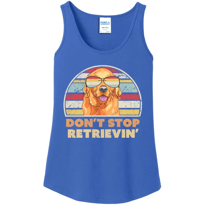 Golden Retriever Retro Dont Stop Retrievin Cool Gift Ladies Essential Tank