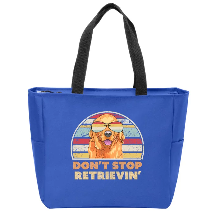 Golden Retriever Retro Dont Stop Retrievin Cool Gift Zip Tote Bag