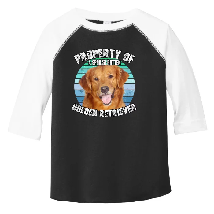 Golden Retriever Retro Property Of Toddler Fine Jersey T-Shirt