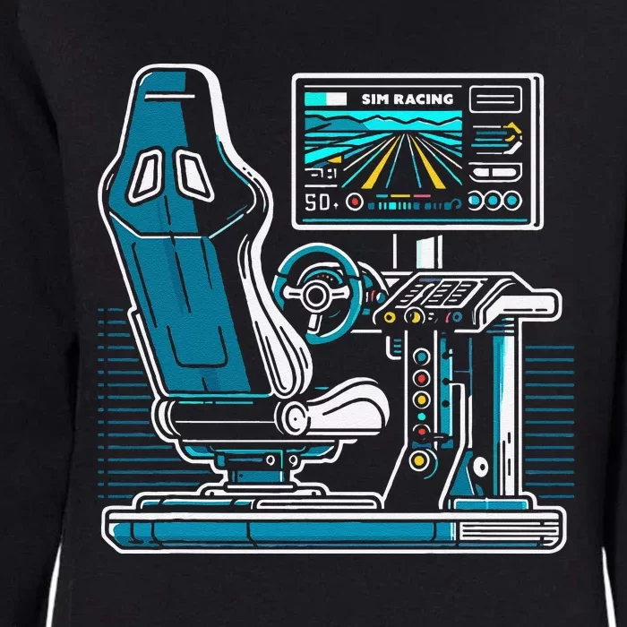 Gaming Racer Race Car Simulation Sim Racing Womens California Wash Sweatshirt