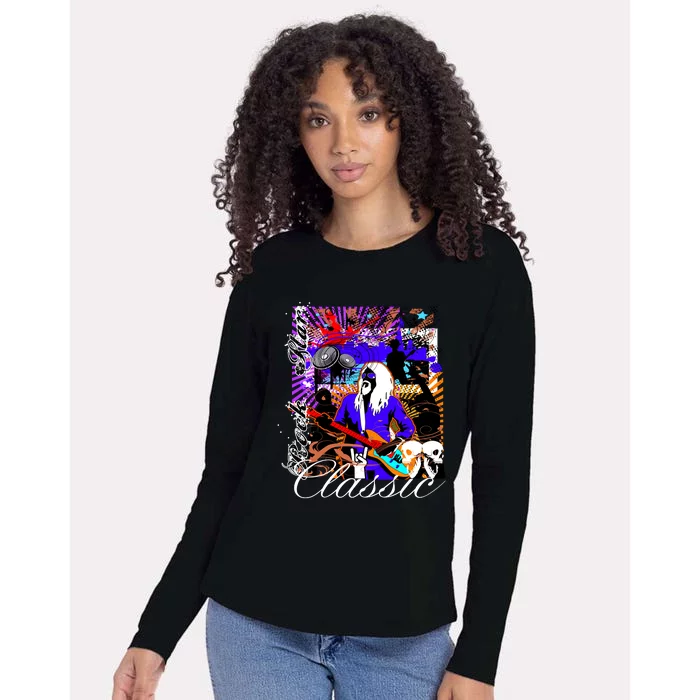 Guitar Rock Star Hero Classic Womens Cotton Relaxed Long Sleeve T-Shirt