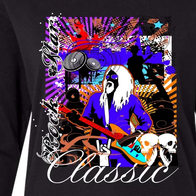 Guitar Rock Star Hero Classic Womens Cotton Relaxed Long Sleeve T-Shirt