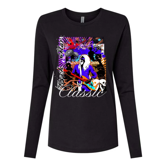 Guitar Rock Star Hero Classic Womens Cotton Relaxed Long Sleeve T-Shirt