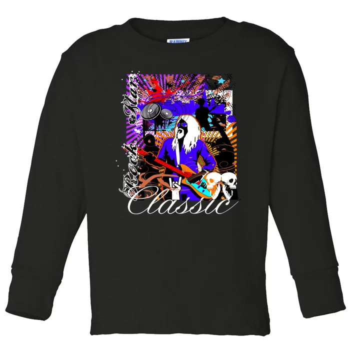 Guitar Rock Star Hero Classic Toddler Long Sleeve Shirt