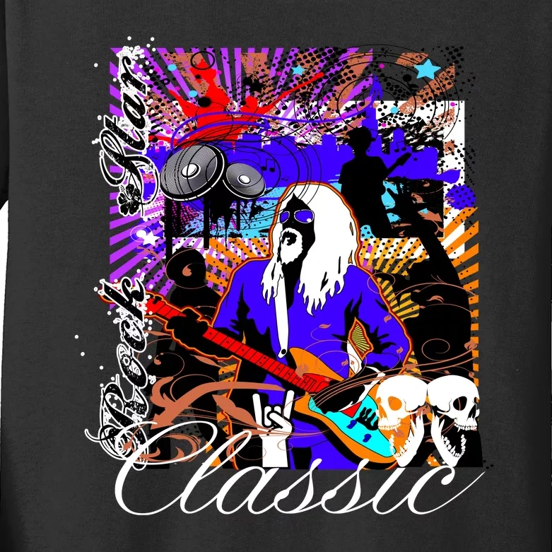 Guitar Rock Star Hero Classic Kids Long Sleeve Shirt