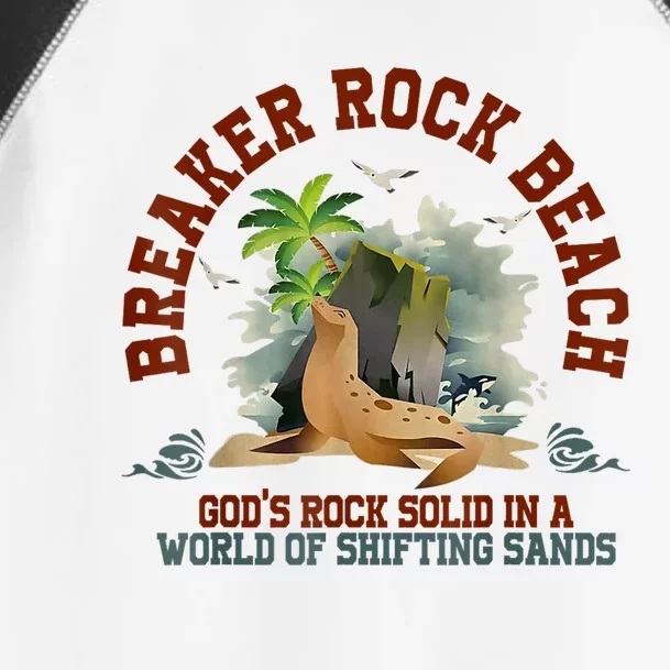 GodS Rock Solid Breaker Rock Beach Vbs 2024 Christian Toddler Fine Jersey T-Shirt