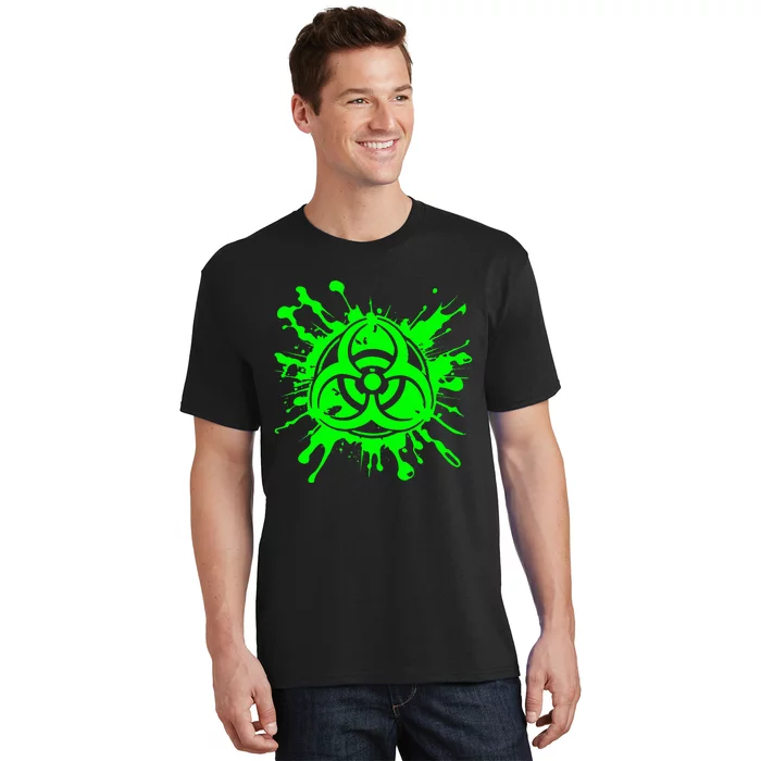 Green Radioactive Symbol Biohazard Symbol Radiation Nuclear T-Shirt