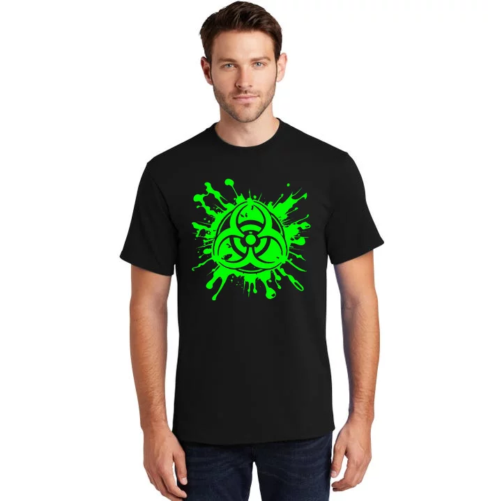 Green Radioactive Symbol Biohazard Symbol Radiation Nuclear Tall T-Shirt