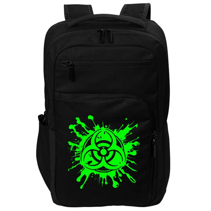 Green Radioactive Symbol Biohazard Symbol Radiation Nuclear Impact Tech Backpack