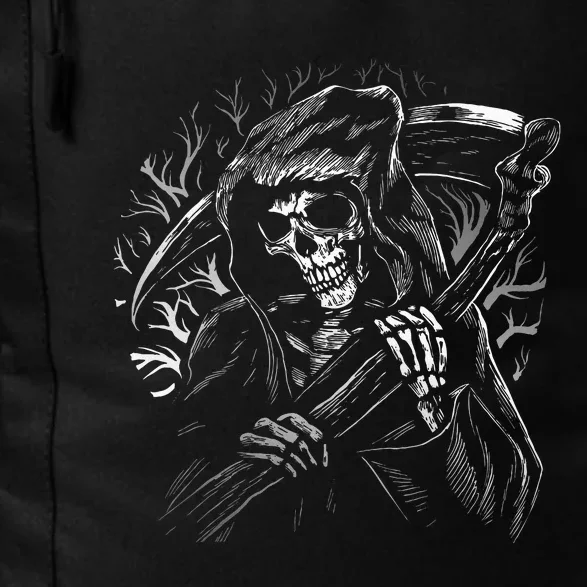 Grim Reaper Skull Death Scythe Dead Gothic Horror Daily Commute Backpack