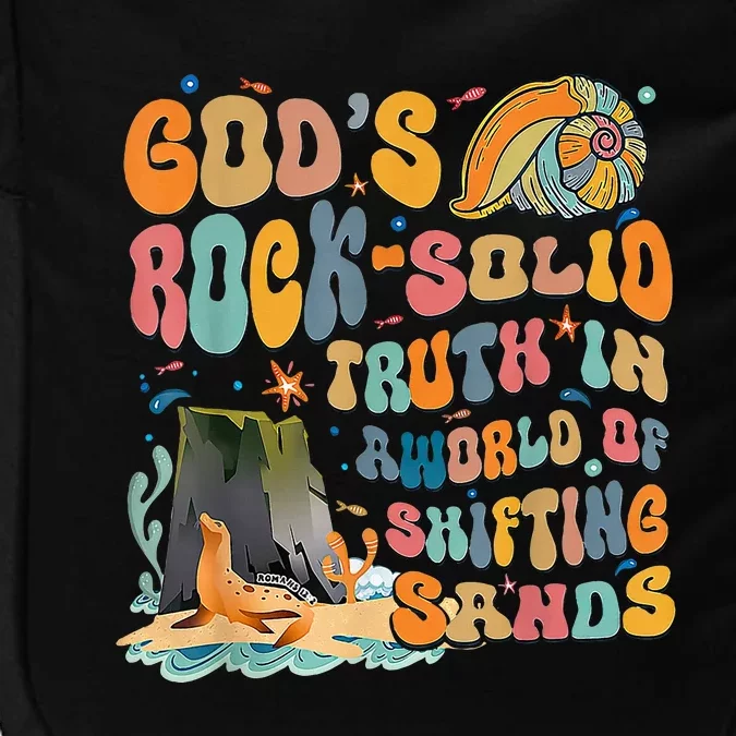 GodS Rock Solid Breaker Rock Beach Vbs 2024 Impact Tech Backpack