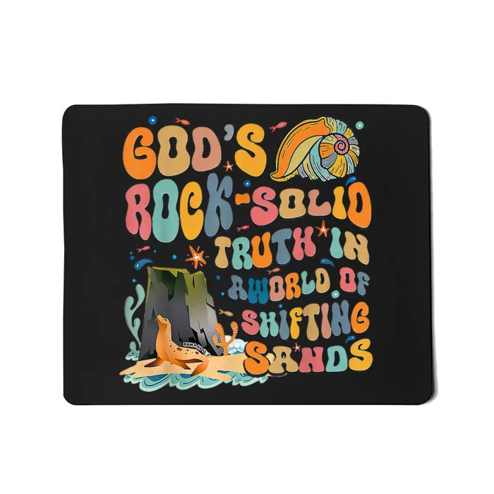 GodS Rock Solid Breaker Rock Beach Vbs 2024 Mousepad