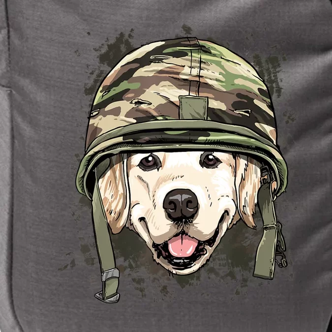 Golden Retriever Soldier Veteran Dog Army Dog Lover Impact Tech Backpack