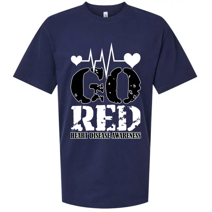 Go Red Saying Heart Disease Awareness Month Funny Gift Wear Red Day Gift Sueded Cloud Jersey T-Shirt