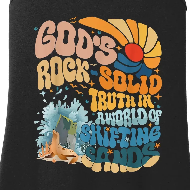 Gods Rock Solid Breaker Rock Beach Vbs 2024 Christian Gift Ladies Essential Tank