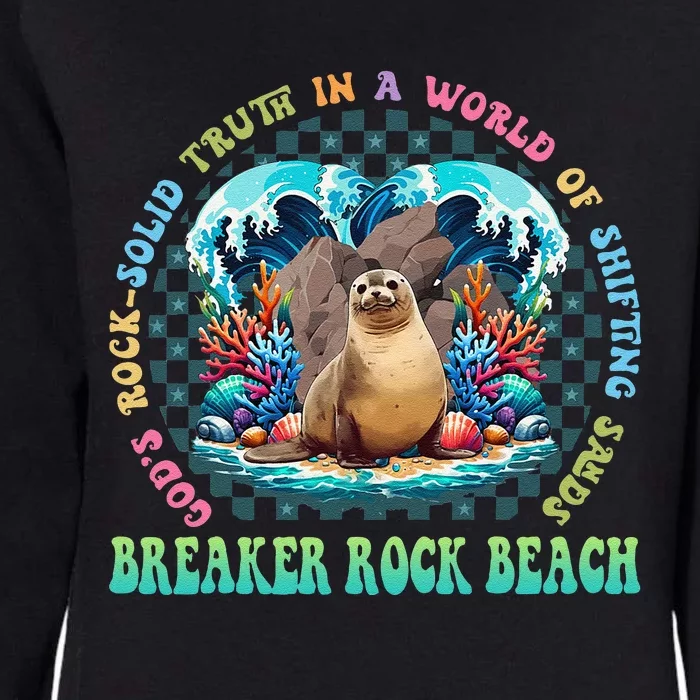 Gods Rock Solid Truth In A World Breaker Rock Beach Vbs 2024 Womens California Wash Sweatshirt