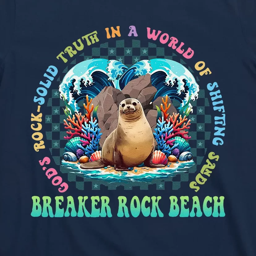 Gods Rock Solid Truth In A World Breaker Rock Beach Vbs 2024 T-Shirt