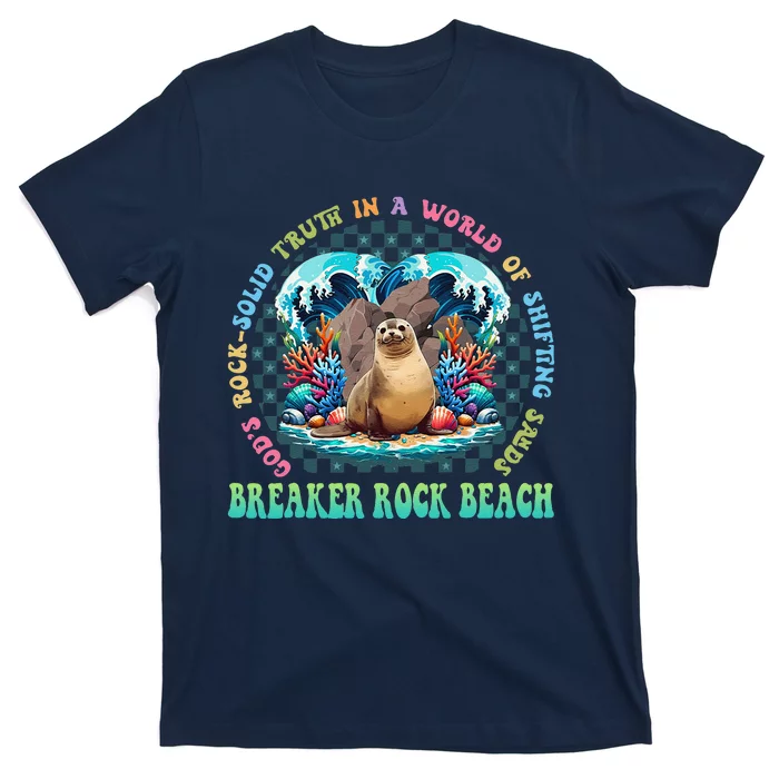 Gods Rock Solid Truth In A World Breaker Rock Beach Vbs 2024 T-Shirt