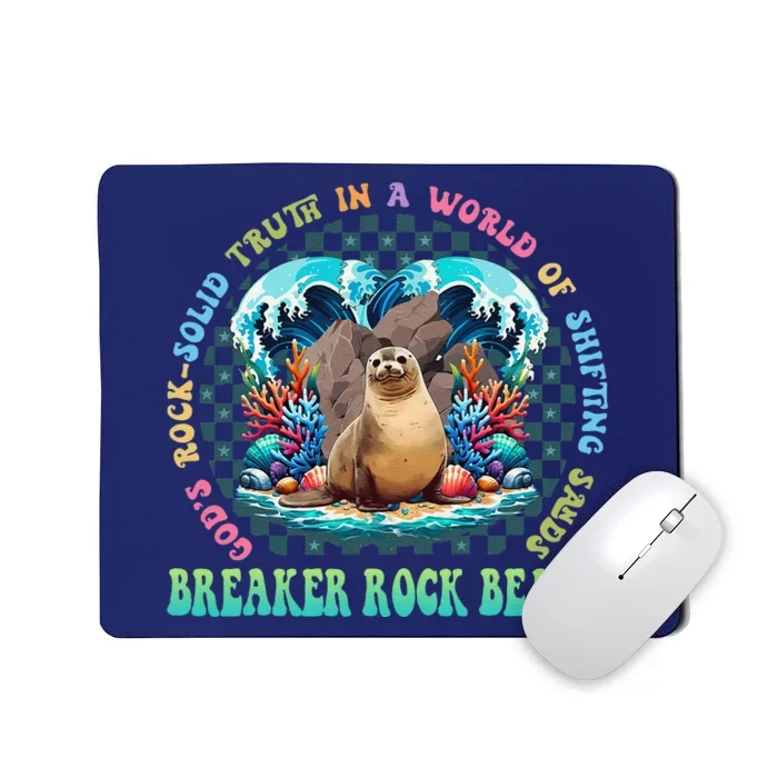 Gods Rock Solid Truth In A World Breaker Rock Beach Vbs 2024 Mousepad