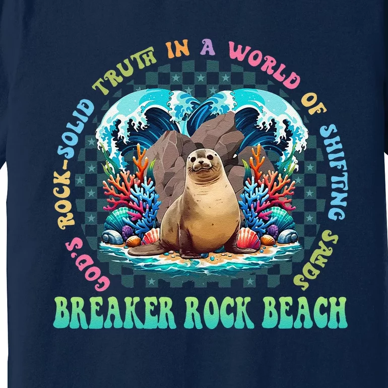 Gods Rock Solid Truth In A World Breaker Rock Beach Vbs 2024 Premium T-Shirt