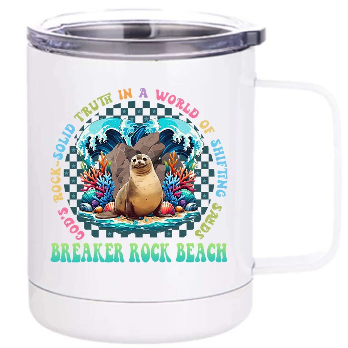 Gods Rock Solid Truth In A World Breaker Rock Beach Vbs 2024 Front & Back 12oz Stainless Steel Tumbler Cup