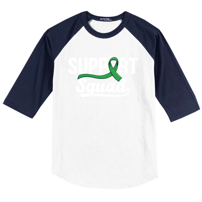 Green Ribbon Support Warrior Of Cerebral Palsy Awareness Gift Baseball Sleeve Shirt