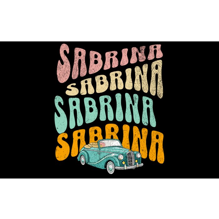 Girl Retro Sabrina First Name Groovy Beach Bumper Sticker