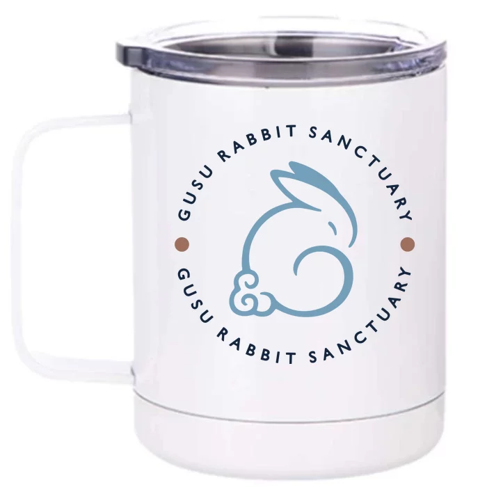 Gusu Rabbit Sanctuary Front & Back 12oz Stainless Steel Tumbler Cup