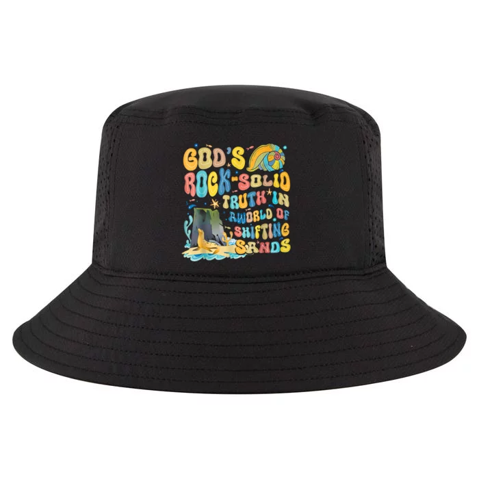 GodS Rock Solid Breaker Rock Beach Vbs 2024 Christian Cool Comfort Performance Bucket Hat