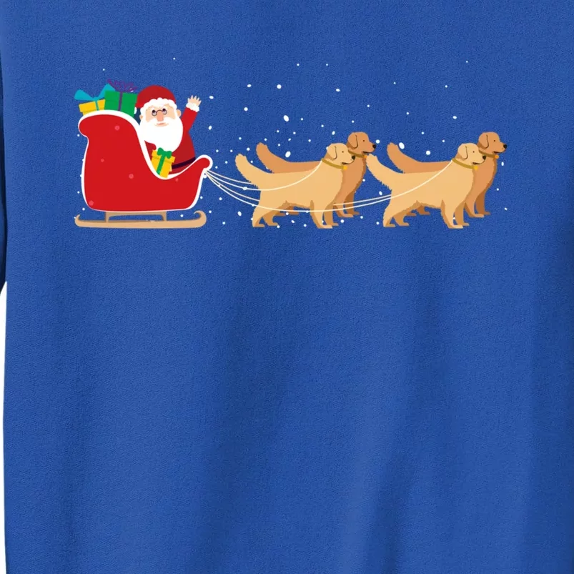 Golden Retriever Santa Christmas Sleigh Funny Labrador Xmas Gift Tall Sweatshirt