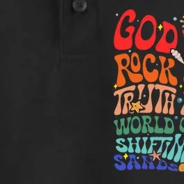 Gods Rock Solid Truth In A World Dry Zone Grid Performance Polo