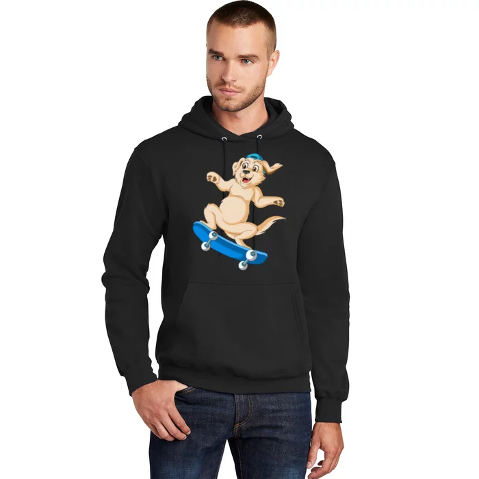 Golden Retriver Skateboarding Hoodie