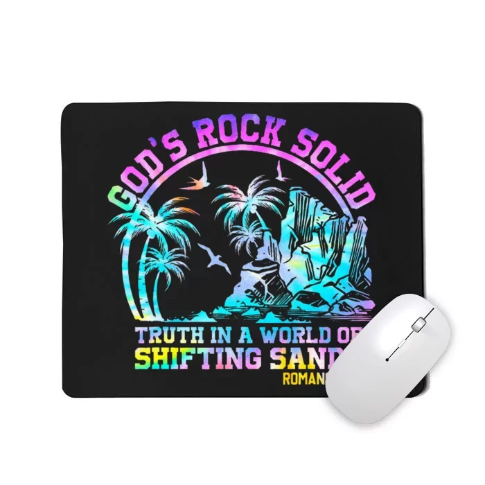 GodS Rock Solid Breaker Rock Beach Vbs 2024 Christian Mousepad