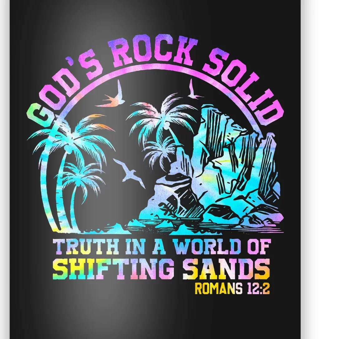 GodS Rock Solid Breaker Rock Beach Vbs 2024 Christian Poster