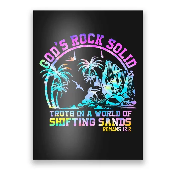 GodS Rock Solid Breaker Rock Beach Vbs 2024 Christian Poster