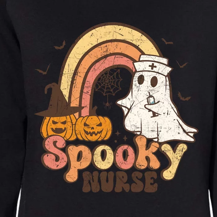 Groovy Retro Spooky Nurse Ghost Halloween Gift Womens California Wash Sweatshirt